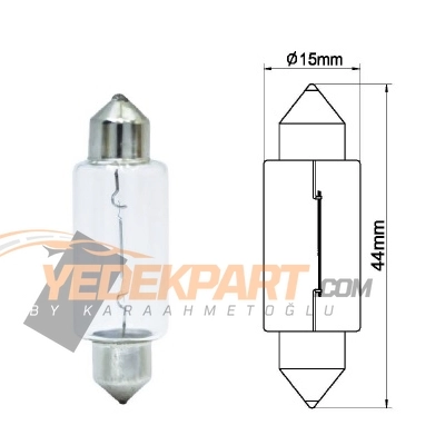 24V 15W SOFİT AMPUL 15x44