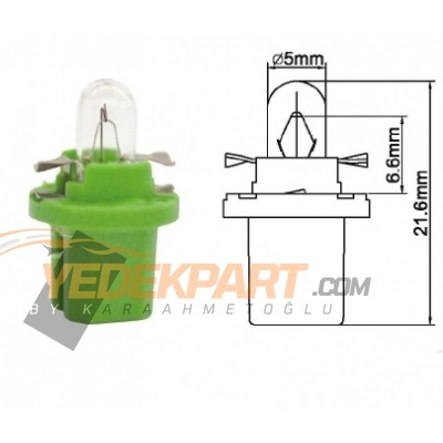 24V 1.2W KÜÇÜK DİPSİZ PLASTİK SOKETLİ