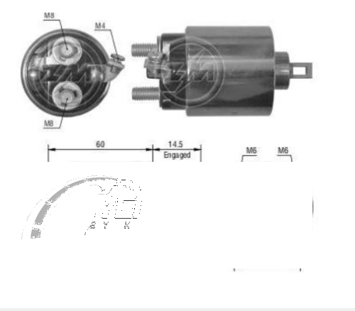 MARŞ OTOMATİĞİ HITACHI 12V OPEL COMBO\CORSA 1.7 2 ZM410, SNLS610Q, SH018,SH410, LUCAS SSL6011, Cargo 138170, Hitachi 211437613, 211497612, 